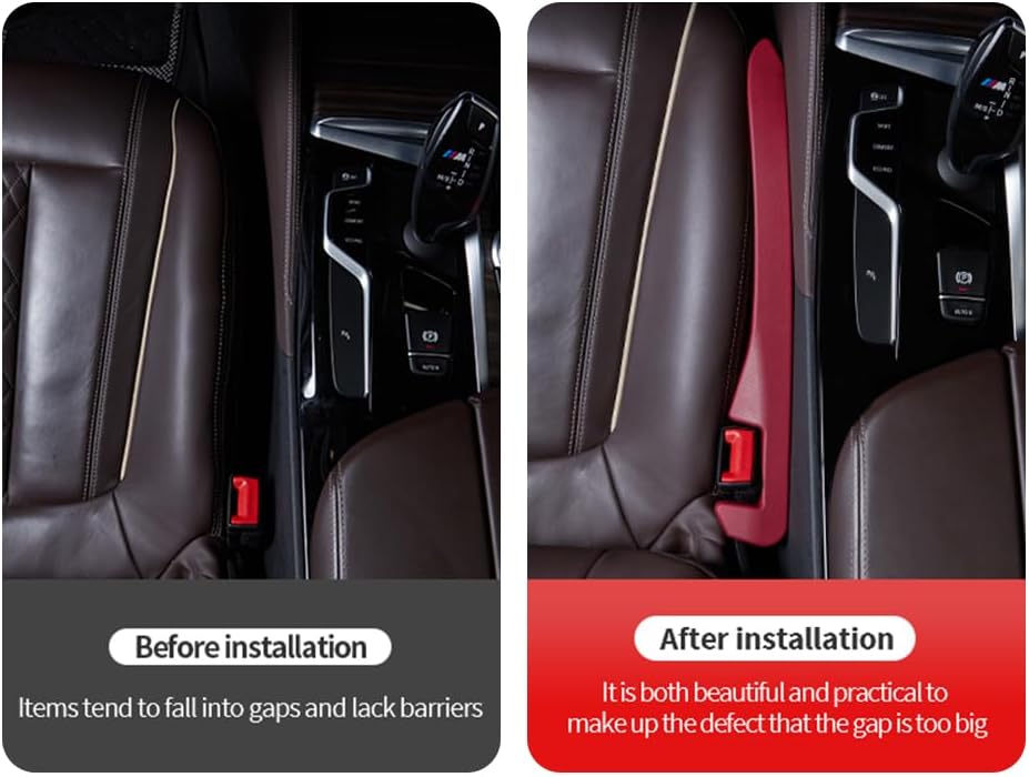 IHOTDER 2PCS Car Seat Gap Filler - Car Seat Gap Filler Organizer for Holding Phone,Key,Purse - Universal Car Gap Filler Fits Car Truck SUV Car Interior Accessories (Black/2PCS)…
