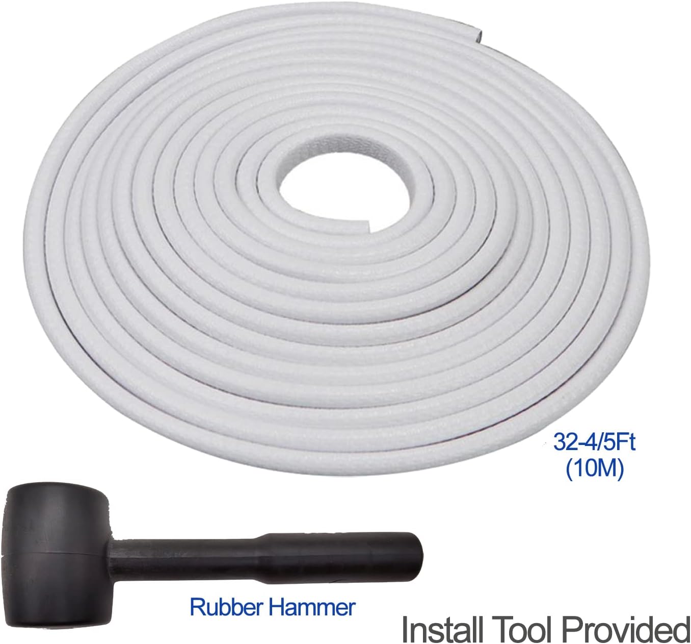 Car Door Edge Guards Blue, 32.8Ft(10M) Car Door Edge Protector Rubber U Shape Edge Trim Universal Fit for Jeep Trucks Offroad SUV All Vehicles with Rubber Mallet(Blue 32.8FT)