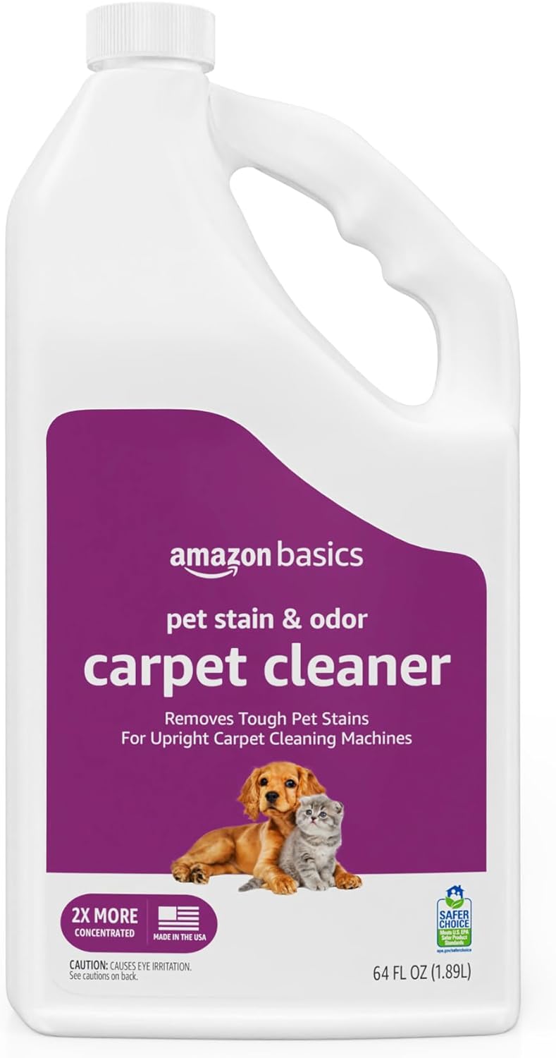 Amazon Basics Carpet Cleaner, Carpet Stain Remover, Fresh Scent, 64 fl oz, Packaging May Vary