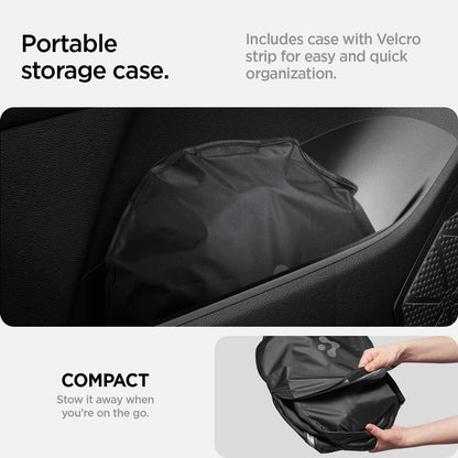 Spigen ZeroGap Windshield Sunshade for Tesla Model Y & 3, Maximum UV & Heat Protection, Dual Layer with Pocket | Car Accessories for Model Y Juniper, Model Y L, Model 3 Highland | Gift for Tesla Owner