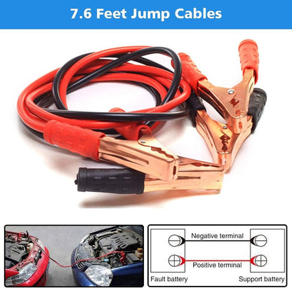 STDY Car Roadside Emergency Kit, Vehicle Truck Safety Road Side Assistance Kits Auto Accessory, with Jumper Cables, Tow Rope, Reflective Triangle, Tire Pressure Gauge, etc