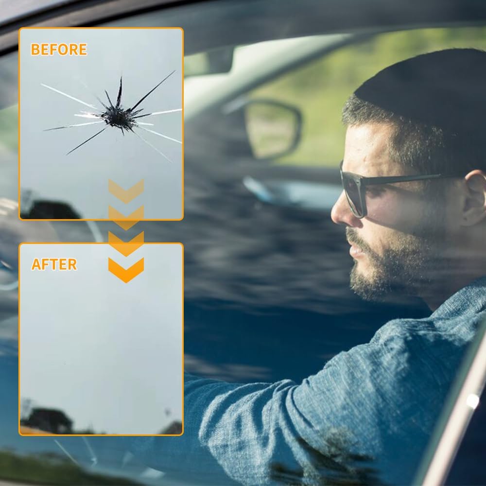 YAUNJI Windshield Chip Repair Kits, 2026 Upgraded Cracked Windshield Repair Kit for Car Chips and Cracks, Universal Cracks Gone Glass Saver Kit Must-Have for Vehicle Most Cars (1)