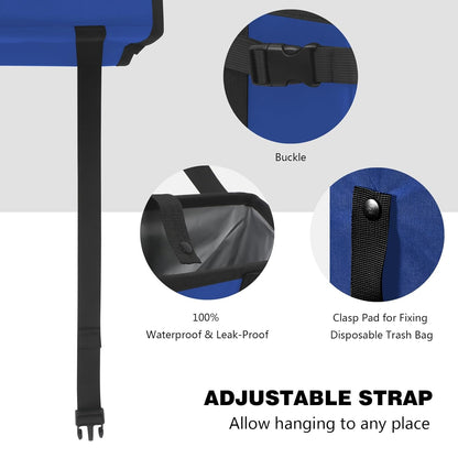 Homelove Car Trash Can, Leak-Proof Waterproof Trash Bin Collapsible Portable Auto Garbage Bag Large Capacity Trashcan Storage Bag Multipurpose Car Organizer Hanging (Black)
