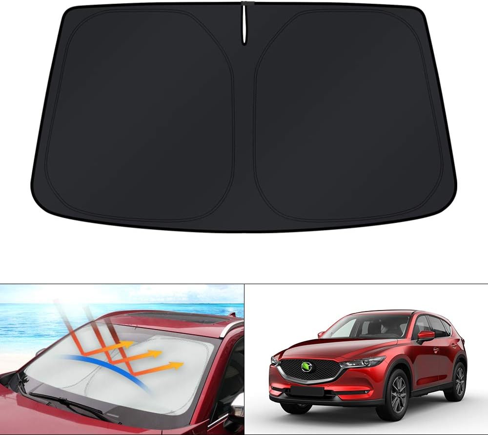 KUST Windshield Sun Shade for Toyota RAV4 2019-2022 2023 2024 2025 2026 Window Accessories Shade Sun Visor Cover Foldable Block UV Rays - Colors F