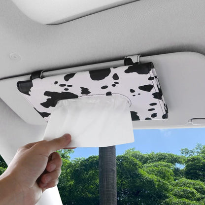Fredysu Car Visor Tissue Holder, Sun Visor Napkin Holder Backseat Tissue Case, Premium Car Tissue Box for car, Vehicle (Black)