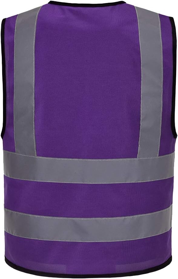 AYKRM 12 colour High visibility viz vest hi vis viz reflective work construction safety vest (XS-8XL) - Colors B