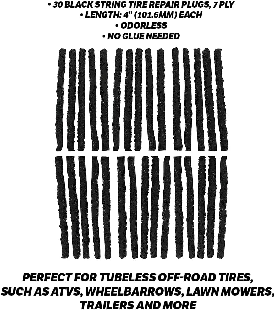 Slime 2040-A Tire Repair Plug Kit, Deluxe, Contains Strings, Tools and Glue, 11 Pieces