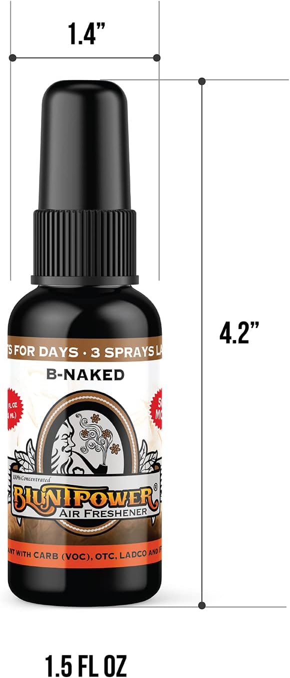 BluntPower (Baby Powder, 1 Pack) Concentrated Air Freshener Spray - Oil-Based Room Diffuser Spray - Long-Lasting Bathroom Scent, Car Freshener & Odor Eliminator - Colors A