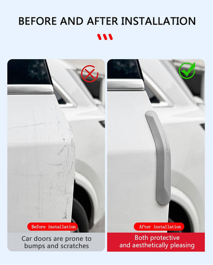 muekzu Silicone Car Door Edge Guard Trim Molding Crash Scratch Protector Scratch Guard for Car,Sedans,Truck,SUV 4PCS (Black)