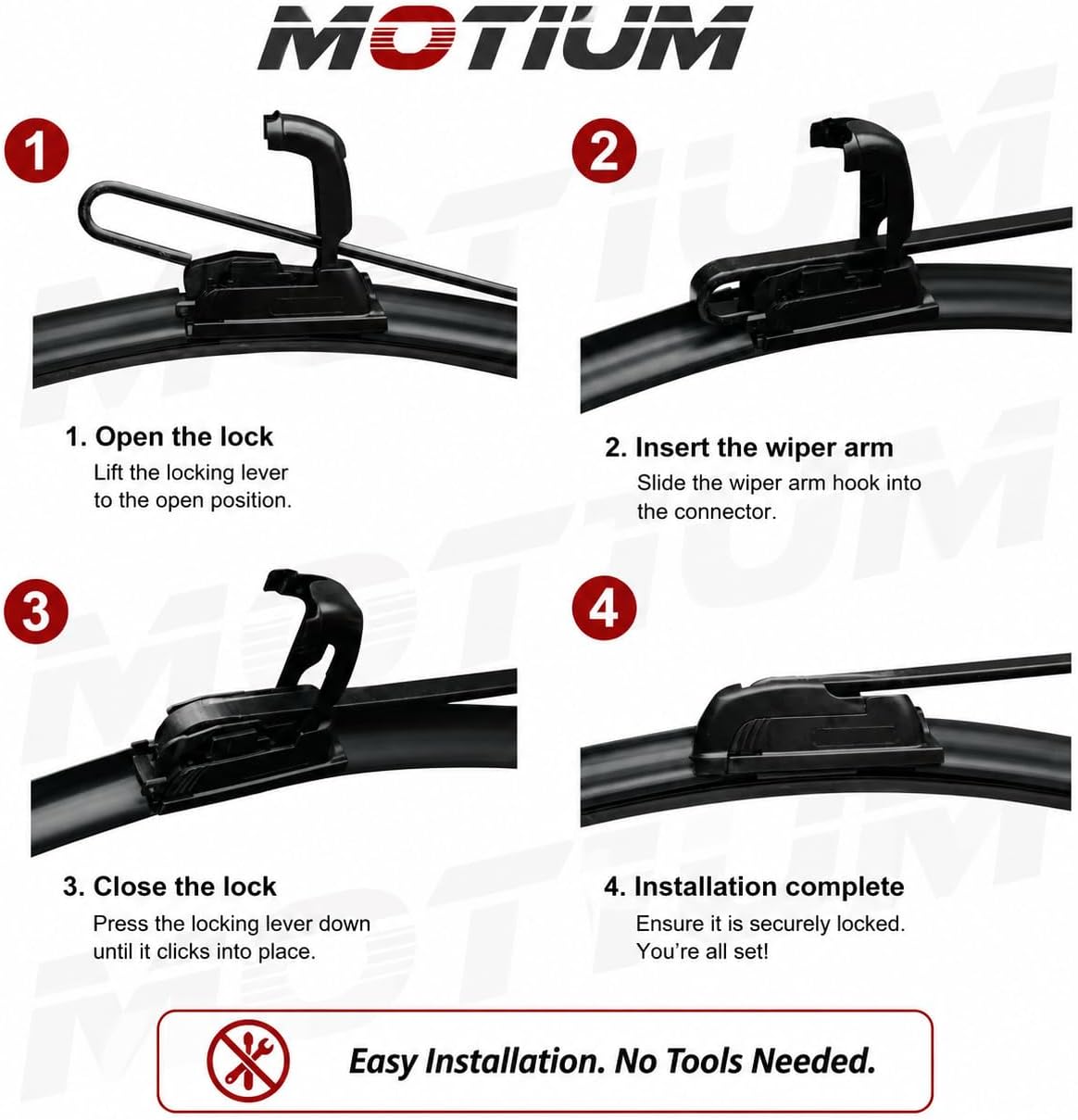 OEM QUALITY Premium All-Season Windshield Wiper Blades (22"+22" pair for front windshield) - Colors B