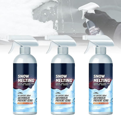 Deicing Spray 300ml,Deicer for Car Windshield,Deicing Agent,Antifreeeze Prevent Icing,Snow Melting Spray for Car Windows,Car Winter Essentials,Quick Ice & Snow Melting Spray (2pcs)