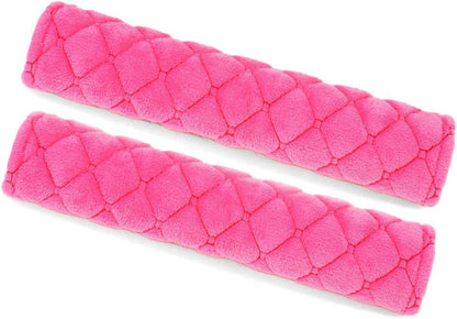surpassme Car Seat Belt Pads Cover, 2 Pack Seat Belt Shoulder Strap Covers Protector to Release Stress to Your Neck and Shoulder for a Safety Driving (Pink)