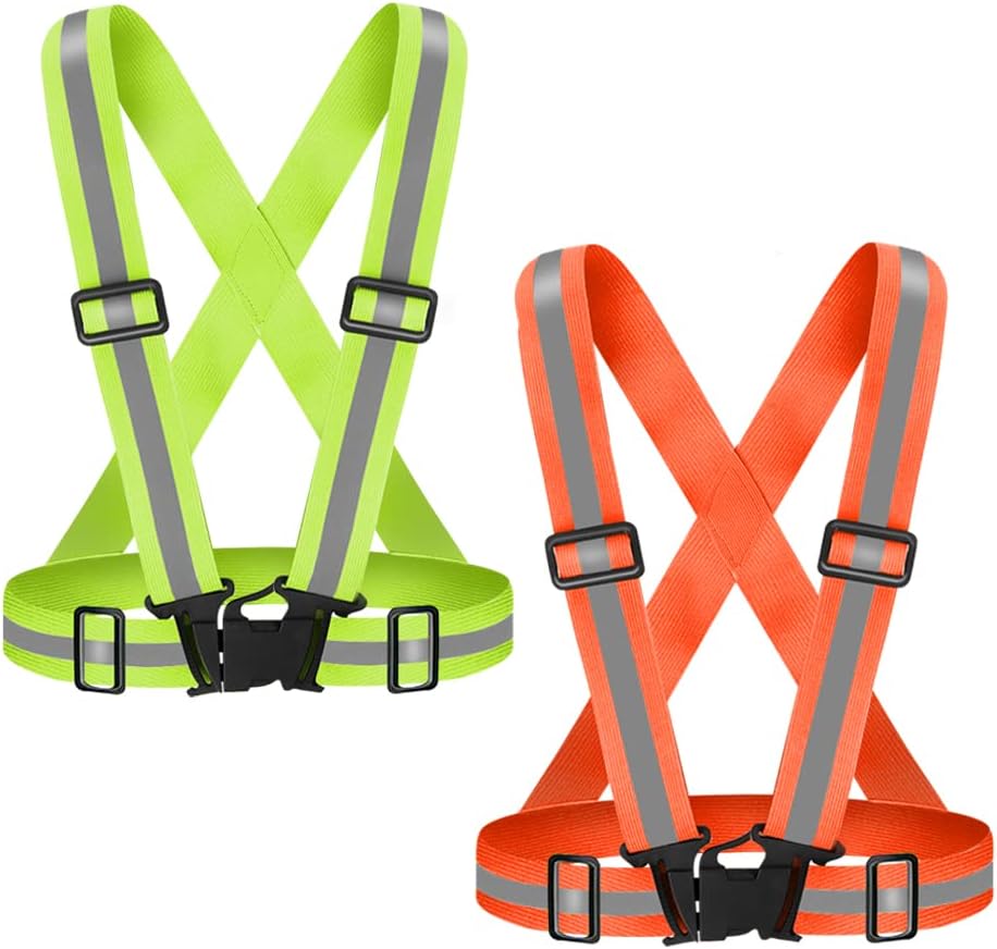 High Visibility Reflective Vest Safety Vest Running Reflective Gear Adjustable Reflective Vest for Walking,Jogging,Hiking,Night Cycling