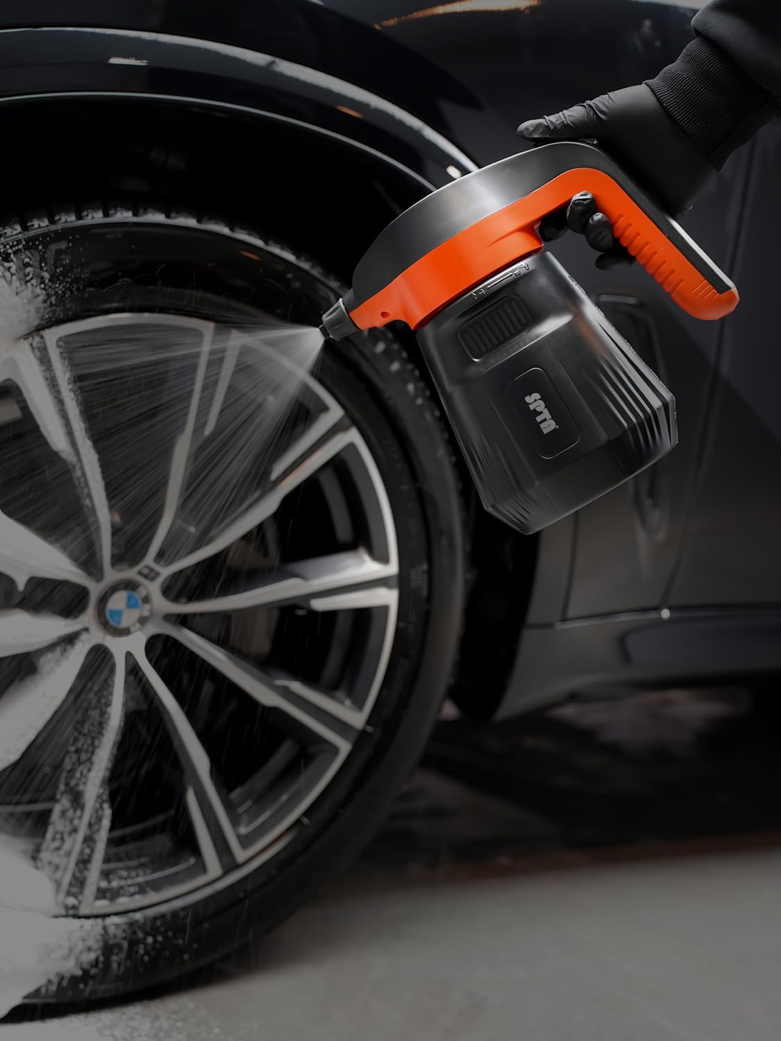 SPTA Pressure Foam Sprayer, 2.25L/76 oz Electric Pressurized Soap Sprayer Car Foam Sprayer, Cordless Pump Sprayer, Car Wash Pressure Washer Foamer with 500ML Shampoo for Detailing