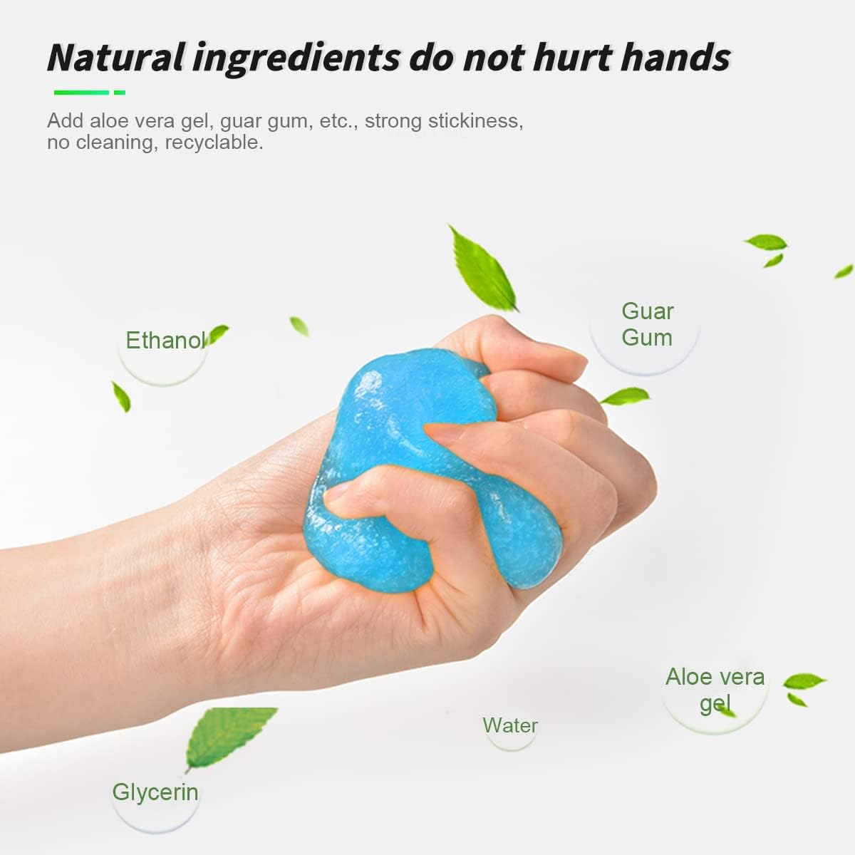 Moly Magnolia Cleaning Gel for Car, Universal Detailing Putty Gel Detail Tools Car Interior Cleaner, Removal Putty Keyboard Cleaner for Car Vents, PC, Laptops, Cameras (Blue)