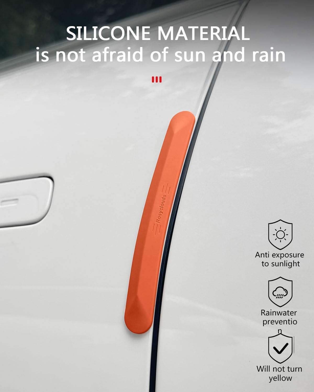 muekzu Silicone Car Door Edge Guard Trim Molding Crash Scratch Protector Scratch Guard for Car,Sedans,Truck,SUV 4PCS (Black)