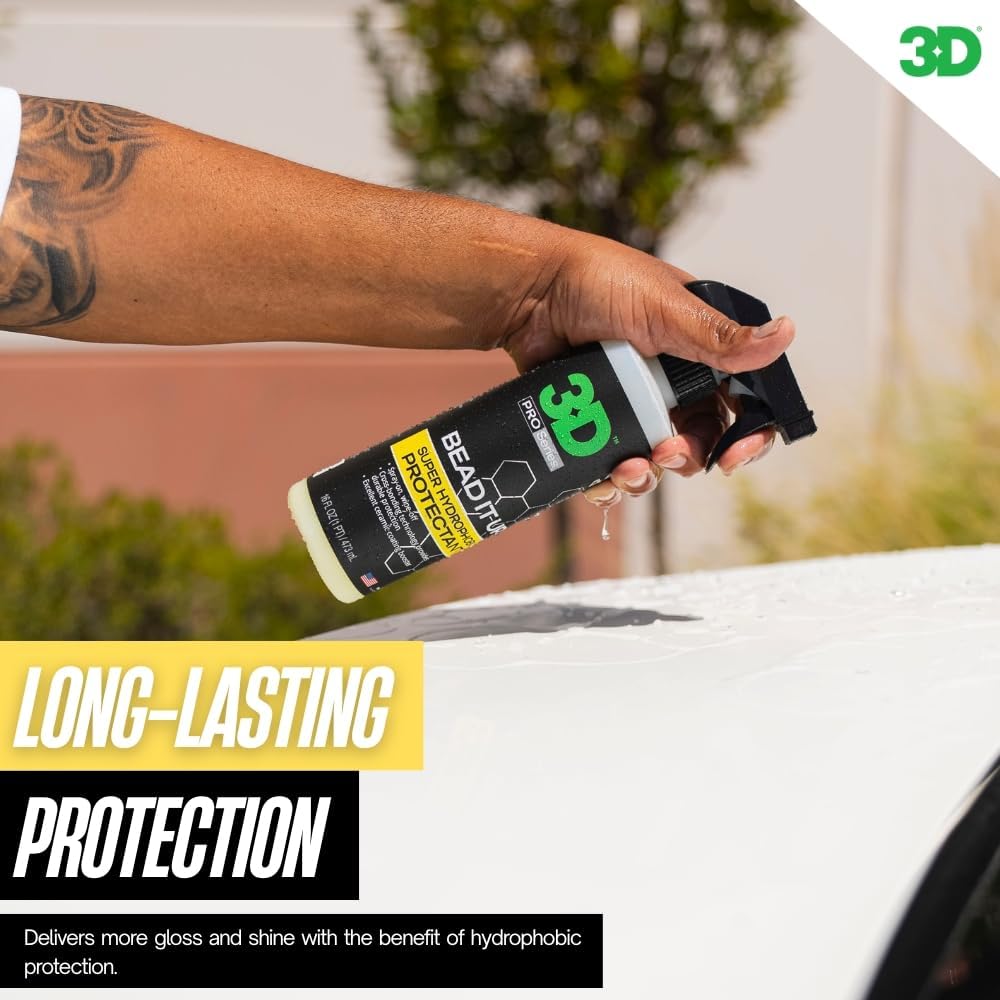 3D Bead It Up Ceramic Coating Booster Spray - Super Hydrophobic Bead Maker - Polymer Paint Protectant & Sealant 16oz.