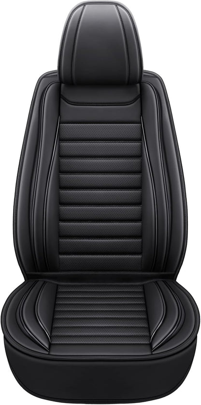 MINGBRON Leather Car Seat Covers,Car Seat Protector Waterproof,Seat Covers Full Set, Car Seat Protectors 5 Seats,Automotive Seat Covers Fit Most Cars Wine Red