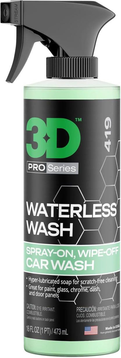 3D Waterless Car Wash - Easy Spray Waterless Detailing Spray - No Soap or Water Needed - Great on Cars, RVs, Motorcycles & Boats 1 Gallon