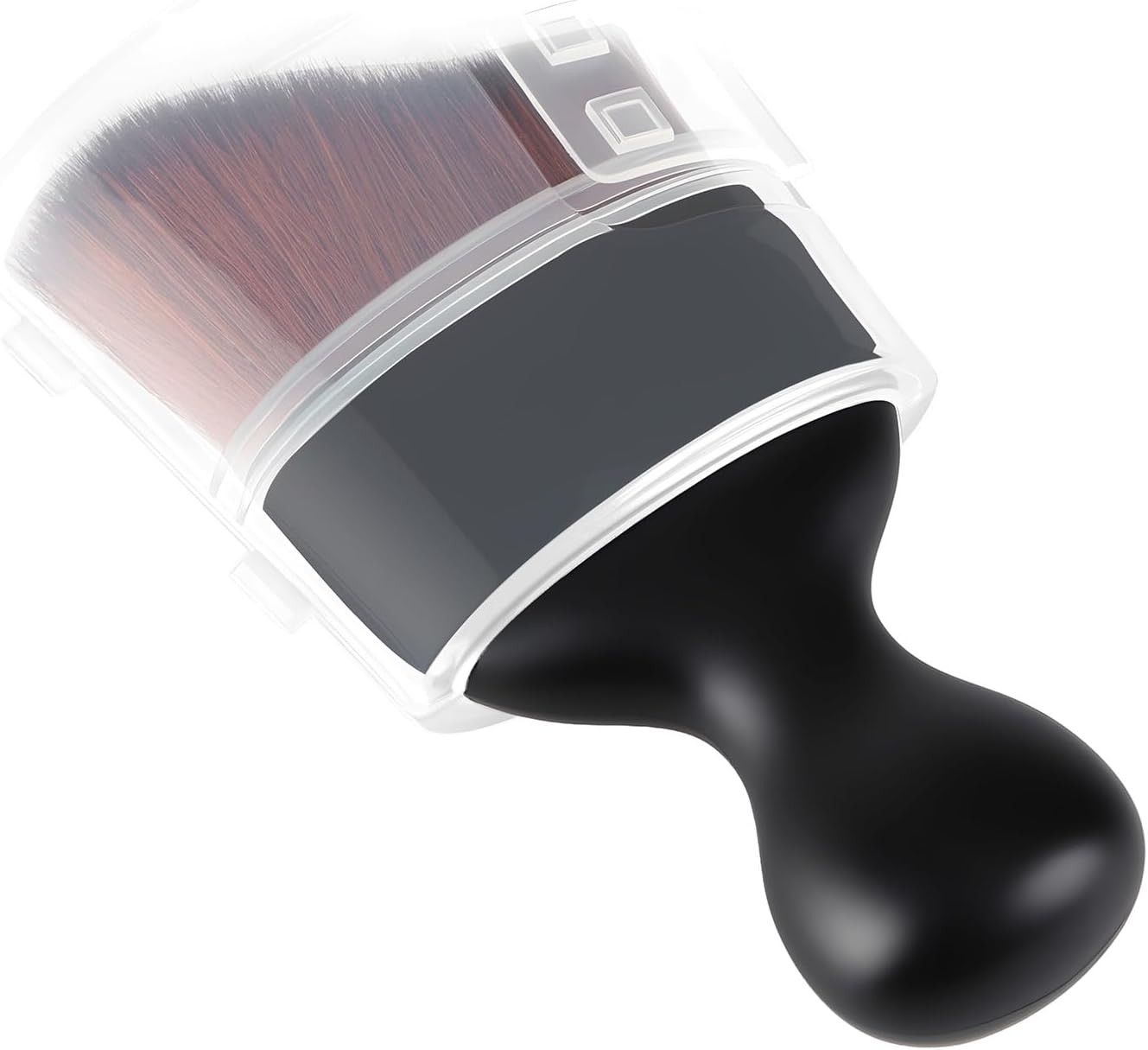 Car Detailing Brush, Soft Bristle Cleaning Brush, Scratch-Free Auto Duster Tool for Dashboard, Air Vents, Leather & Interior Cleaning (Black&Brown)