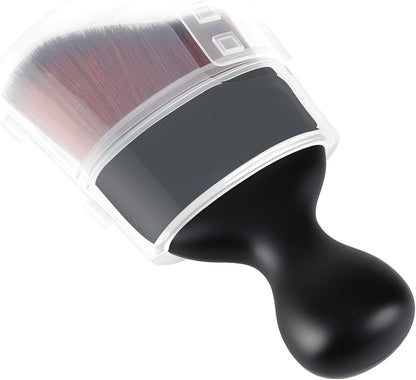 Car Detailing Brush, Soft Bristle Cleaning Brush, Scratch-Free Auto Duster Tool for Dashboard, Air Vents, Leather & Interior Cleaning (Black&Brown)