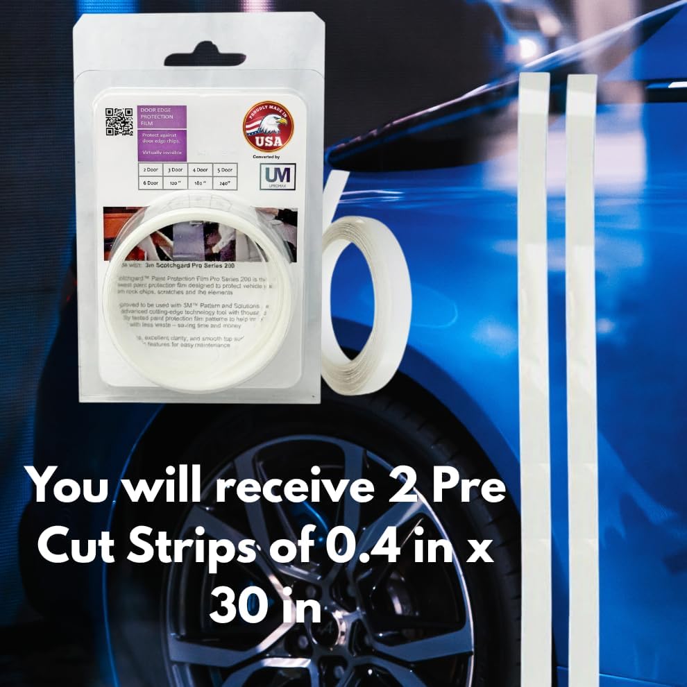 4 Door Edge Upromax Paint Protection Film PPF 8mil Precut Strips, Universal Fit Clear Tape Door Seal, Car Accessories Car Cover, Scotch Guard, Clear Tape, Door Protector, SUV