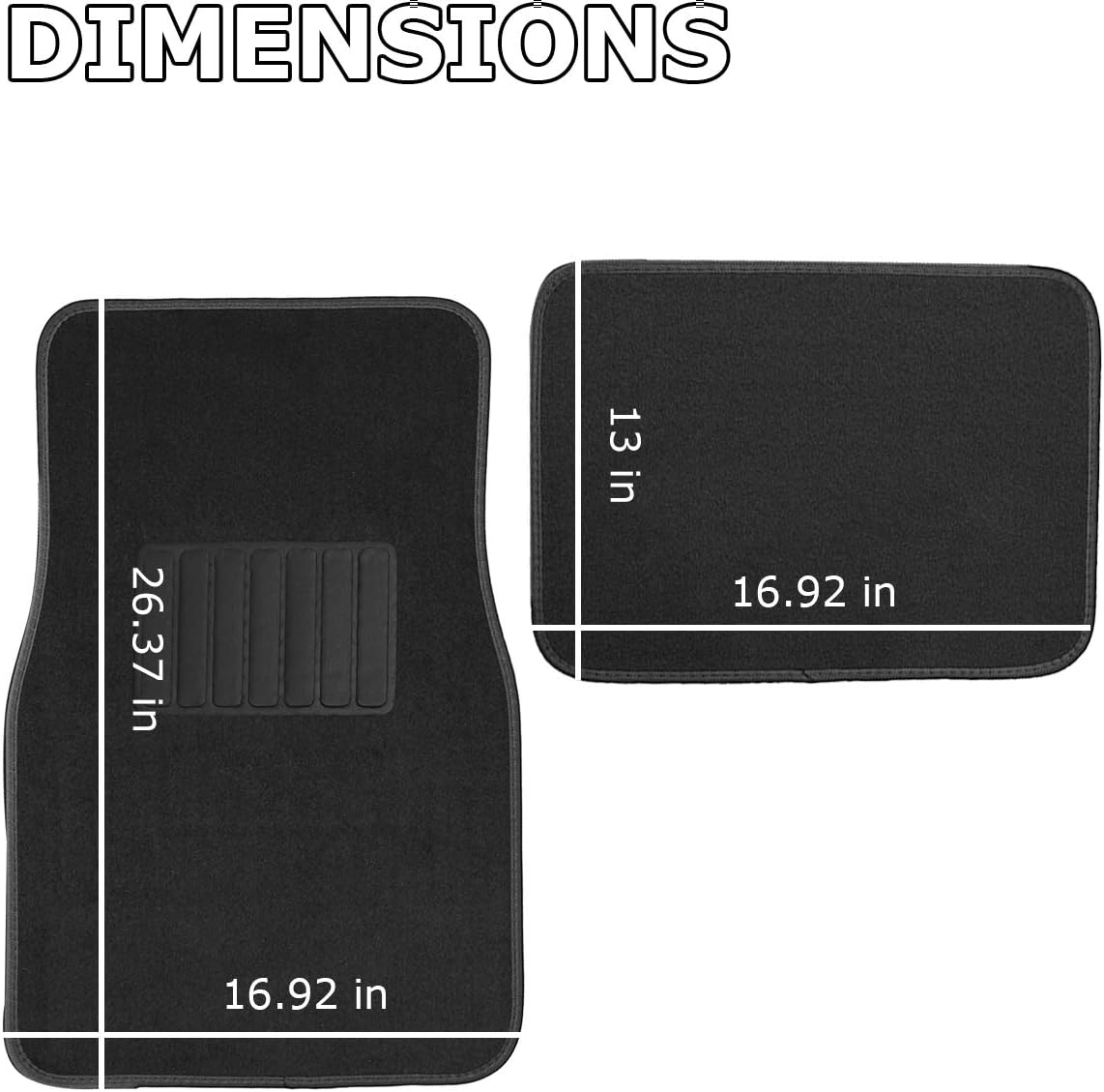 VaygWay Heavy Duty Cargo Liner Trunk Floor Mat – All Weather Trunk Protection Floor Mat - Black Rubber Trimmable Durable Cargo Auto Mat – Universal Fit Car SUV Truck Auto