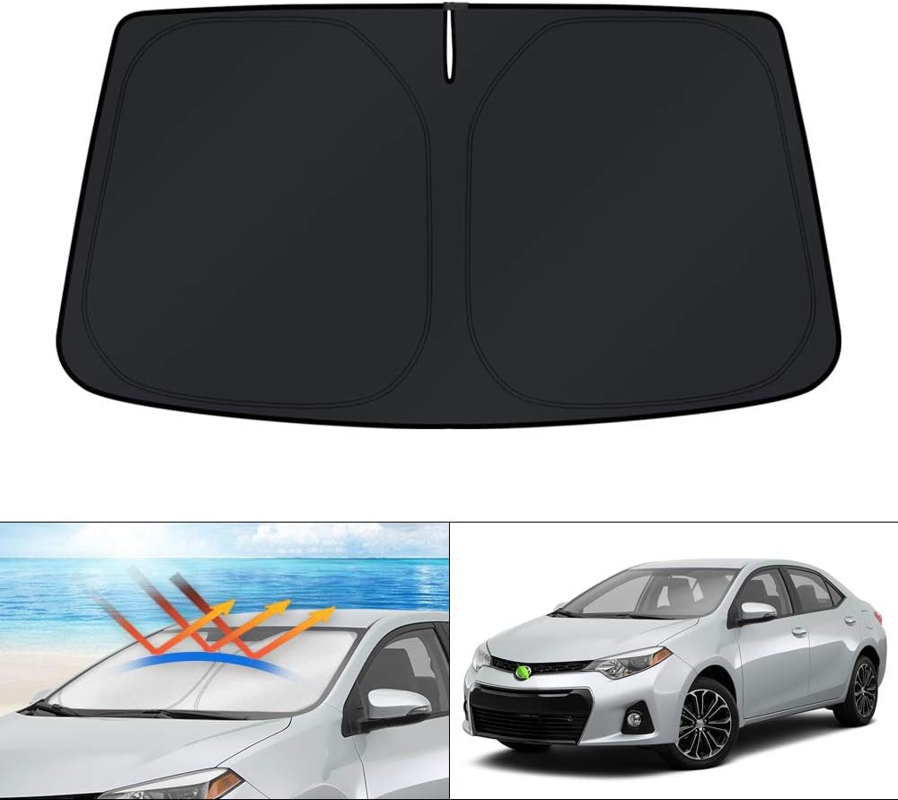 KUST Windshield Sun Shade for Toyota RAV4 2019-2022 2023 2024 2025 2026 Window Accessories Shade Sun Visor Cover Foldable Block UV Rays - Colors E