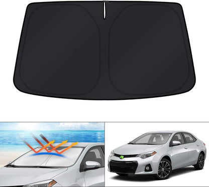 KUST Windshield Sun Shade for Toyota RAV4 2019-2022 2023 2024 2025 2026 Window Accessories Shade Sun Visor Cover Foldable Block UV Rays - Colors E