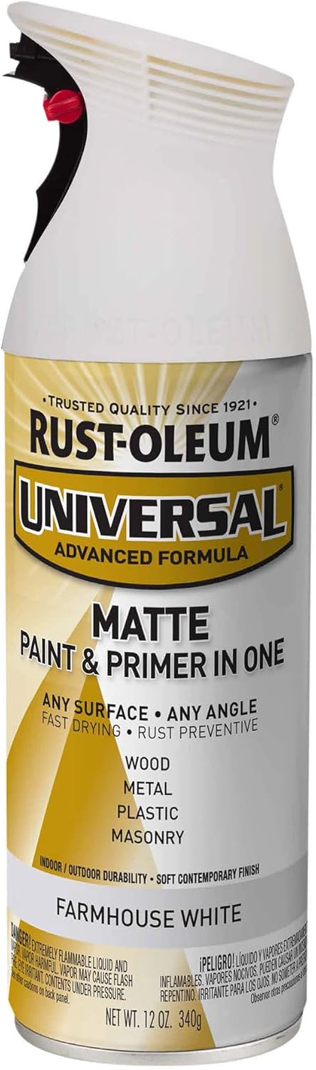 Rust-Oleum 302151 Universal All Surface Clear Topcoat Spray, 11 oz, Dead Flat Clear - Colors A