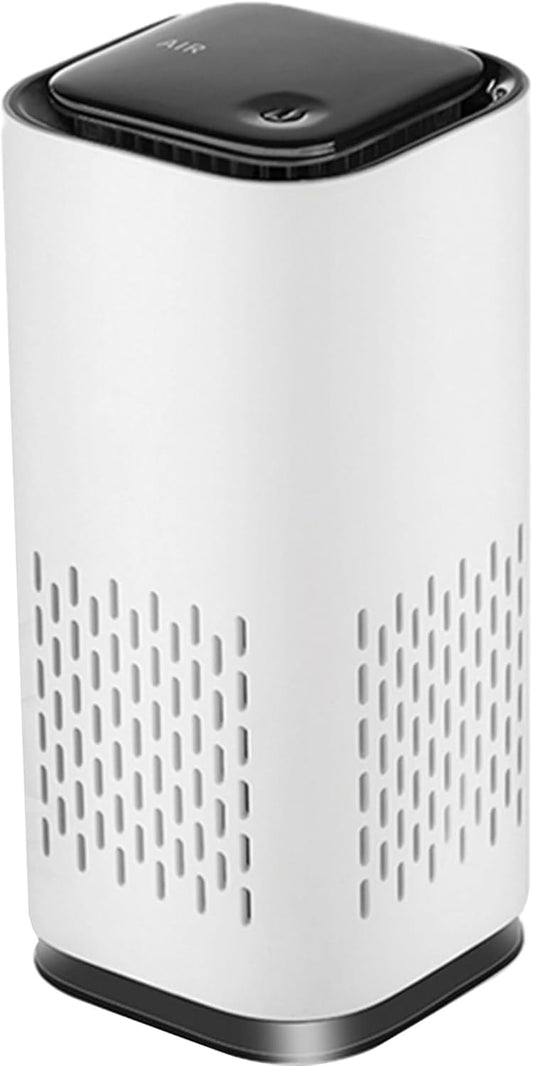 A1 2021 Mini HEPA USB-C Powered Air Purifier. Ultra Portable (5.2in tall, 6.7 ounces), Ultra Quiet. for Travel, In-Car and Desktop (White)