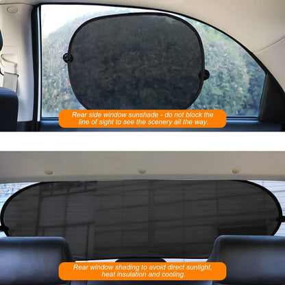 2 Pack Universal Car Window Shade, Cling Sunshade - Sun, Glare and UV Rays Protection for Your Child - Baby Side Window Car Sun Shades, Blocks Over 98% of Harmful UV Rays (Large)