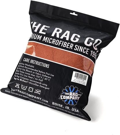 The Rag Company - Eagle Edgeless 500 (4-Pack) Professional Korean 70/30 Blend Super Plush Microfiber Detailing Towels, 500GSM, 16in x 16in, Blue