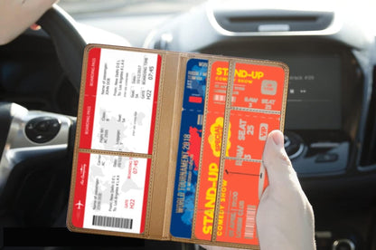 Car Registration and Insurance Card Holder - Leather Vehicle Glove Box Automobile Documents Paperwork Wallet Case Organizer for ID, Driver's License, Key, Cards - Car Accessories for Women&Men
