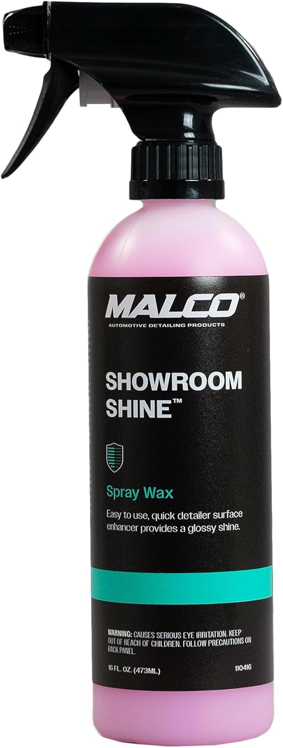 Malco Showroom Shine Spray Car Wax and Instant Detailer - Best Car Wax Spray for Professional Finish/Easy to Use Instant Detailer/Cleans and Waxes Painted Surfaces, Metal and Glass (110401)