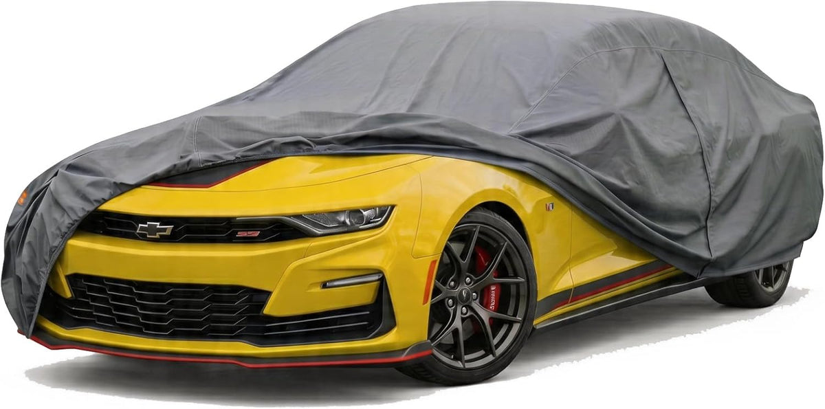 Coverlex Large Car Cover for SUV, Outdoor SUV Cover Universal Fit for Dodge Durango, Audi Q7, BMW X5, Benz GLE, Acura MDX, CX-9, VW Atlas, Jeep Grand Cherokee, Infiniti QX60, Length 201 Inches