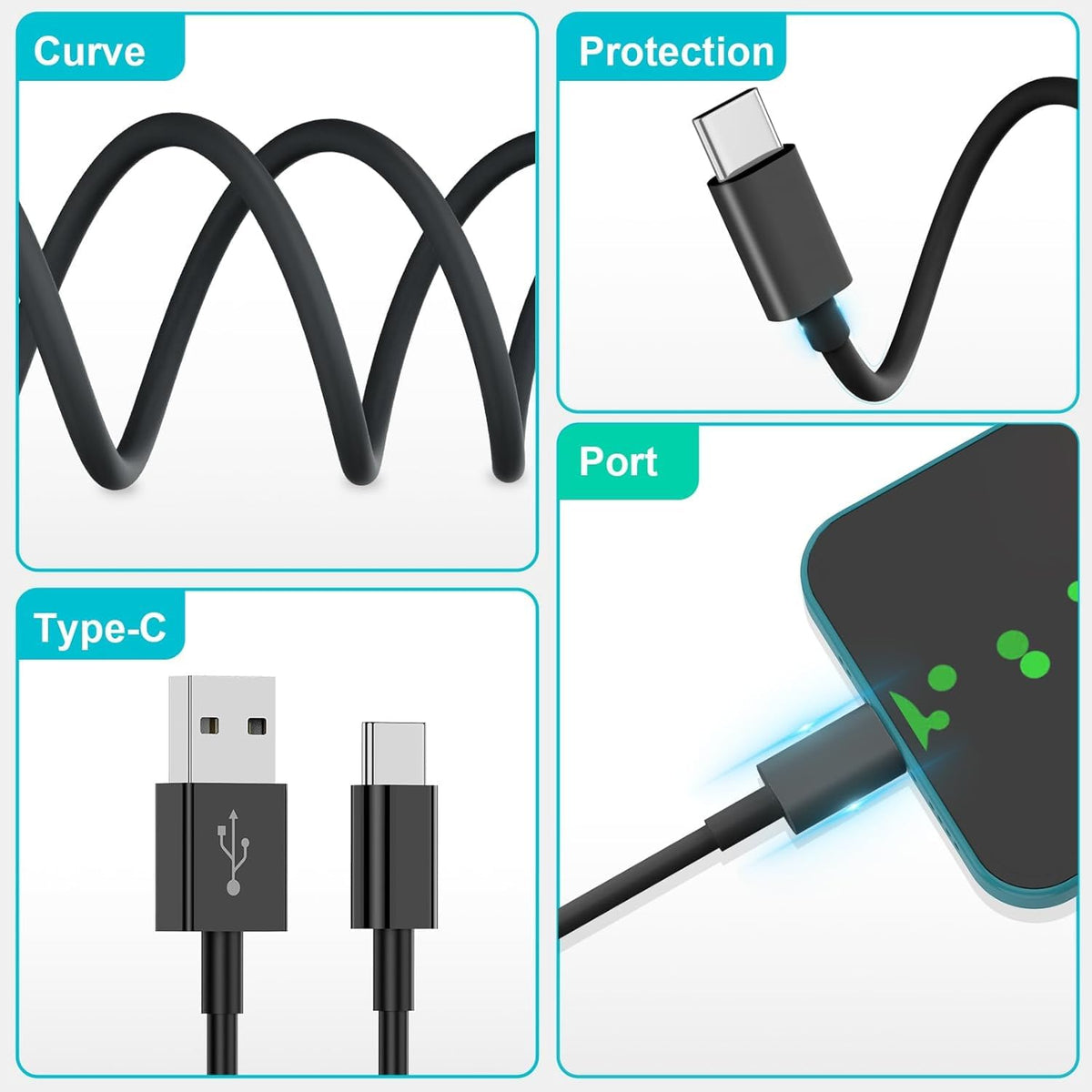Car Carplay Cable for iPhone 17/16/15, USB A to USB C Cable Compatible for iPhone 17/16,17Air, 17/16/15 Pro Max,17E/16E/Plus, iPad 10th/11 Gen,iPad Pro 12.9,Air 5th/4th Charger Cord,Car Charging Cable