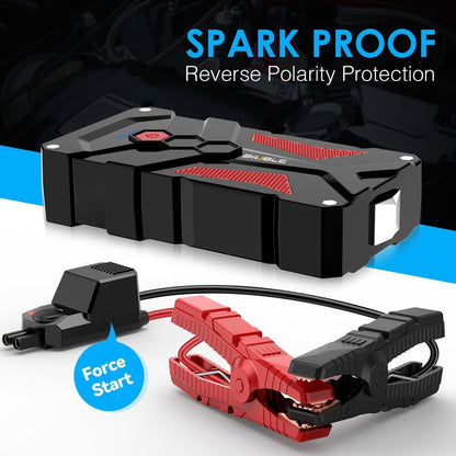 Jump Starter Car Jump Starter Auto Battery Booster Pack 5000A Peak 12V with USB-C Quick Charge,Lithium Jump Box with LED Light(Up to 7.0L Gas or 5.5L Diesel Engine)