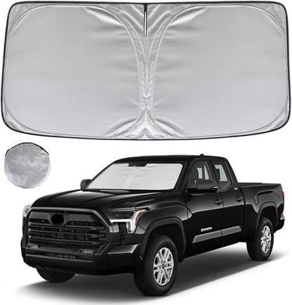 KAYZT Windshield Sun Shade for 2019-2025 2026 Chevy Silverado 1500 /GMC Sierra 1500 2500HD 3500HD Foldable Sunshade Front Window Custom Fit Car Accessories - Colors A