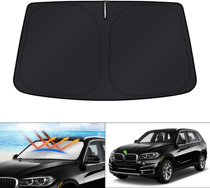 KUST Windshield Sun Shade for Toyota RAV4 2019-2022 2023 2024 2025 2026 Window Accessories Shade Sun Visor Cover Foldable Block UV Rays - Colors E