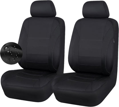 CAR PASS Waterproof Car Seat Covers Front Seats Only with 5mm Composite EVA, Neoprene Car Seat Cover with Separate Headrest Cover, Quick Setup Universal Fit for Car SUV Trucks,Airbag Compatible（Gray