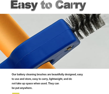 4 in 1 Car Battery Cleaning Brush,Anti-Corrosion Battery Terminals,Copper Pipes Cleaner Brush Tool,Universal for Automotive and Marine for Plumbing Installation Soldering Brazing
