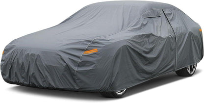 GUNHYI 16 Layers Car Cover Waterproof All Weather, Heavy Duty Outdoor Car Cover Universal Fit Sedan Toyota Camry, Tesla Model 3, Honda Accord, Nissan Altima, Kia K5/Stinger, Hyundai Sonata etc.