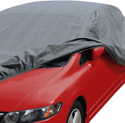 Motor Trend Breathable Lightweight Car Cover, Anti-Moisture Build-Up Water-Resistant Scratch-Resistant Travel-Friendly, Universal Fit for Cars SUVs Trucks Vans All-Weather Outdoor/Indoor, (XL) 210" L
