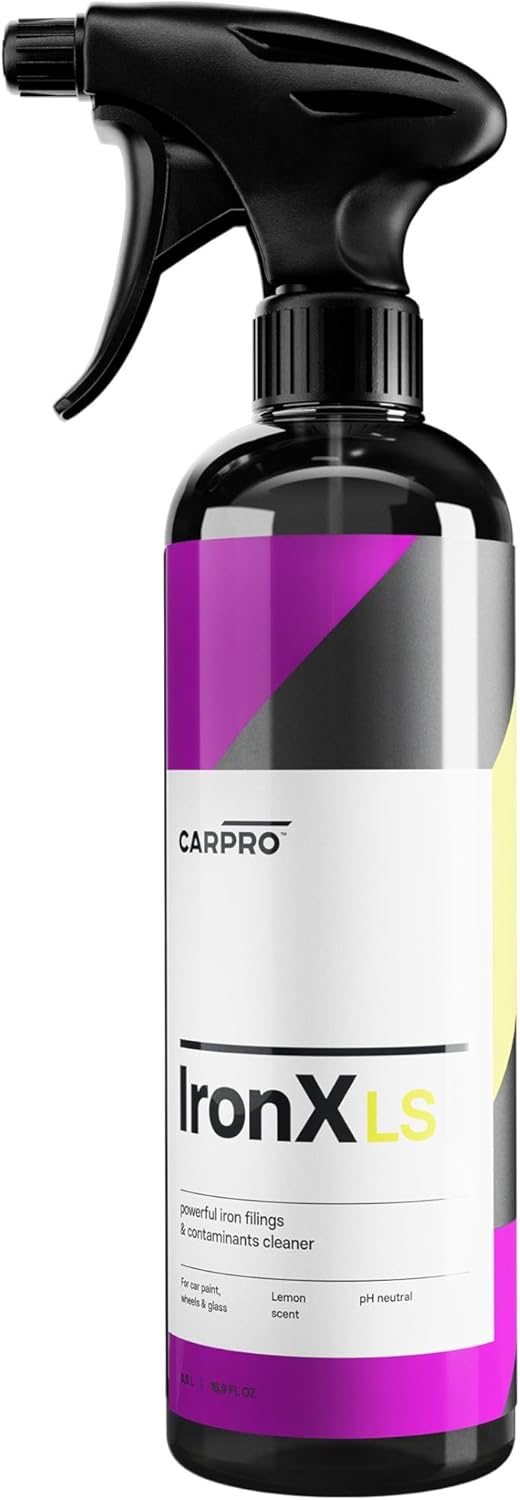 CARPRO IronX Iron Remover: Lemon Scent - Stops Rust Spots and Pre-Mature Failure of the Clear Coat, Iron Contaminant Removal - 500mL with Sprayer (17oz)
