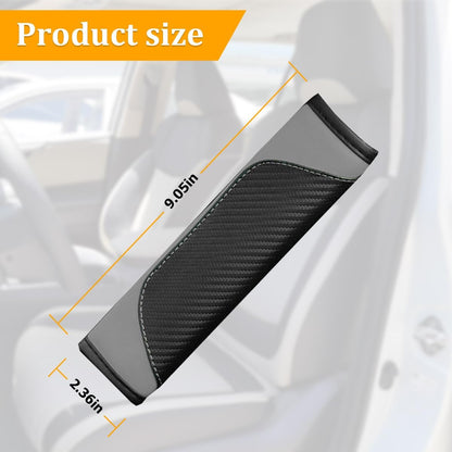 Osilly 2PCS Car Seat Belt Cover, Carbon Fiber Seatbelt Shoulder Protection, Soft Car Seat Belt Strap Cushion Protect Your Neck and Shoulder, Car Accessories Seat Belt Pad for Car Truck (Red)