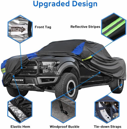 Avecrew Car Cover Waterproof All Weather for Automobiles, Outdoor Heavy Duty Full Exterior Covers for Sedan(194"-208")