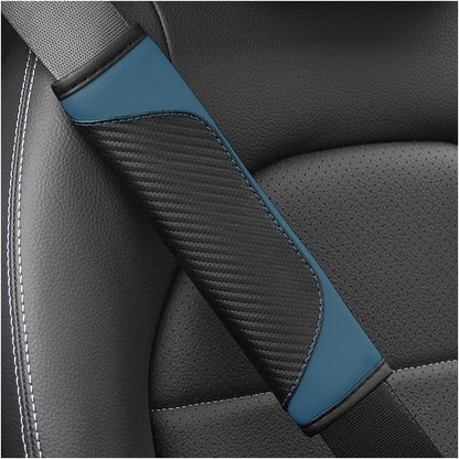 Osilly 2PCS Car Seat Belt Cover, Carbon Fiber Seatbelt Shoulder Protection, Soft Car Seat Belt Strap Cushion Protect Your Neck and Shoulder, Car Accessories Seat Belt Pad for Car Truck (Red)
