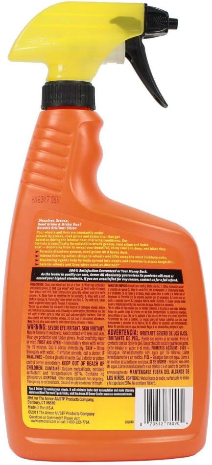 Armor All Extreme Wheel and Tire Cleaner , Car Wheel Cleaner Spray, 24 Fl Oz