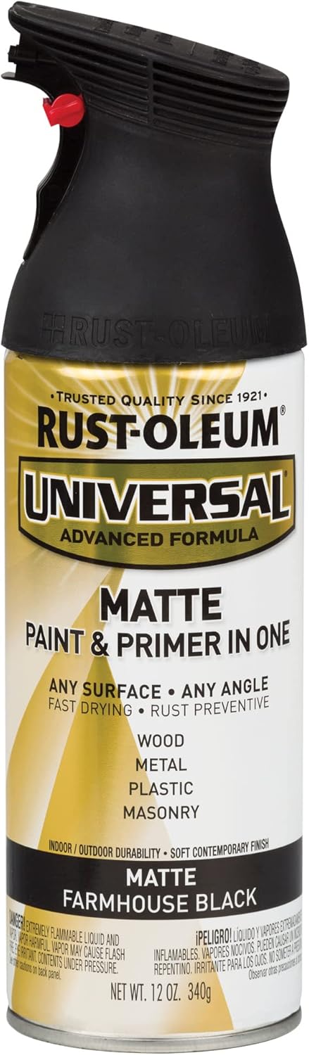 Rust-Oleum 302151 Universal All Surface Clear Topcoat Spray, 11 oz, Dead Flat Clear - Colors B